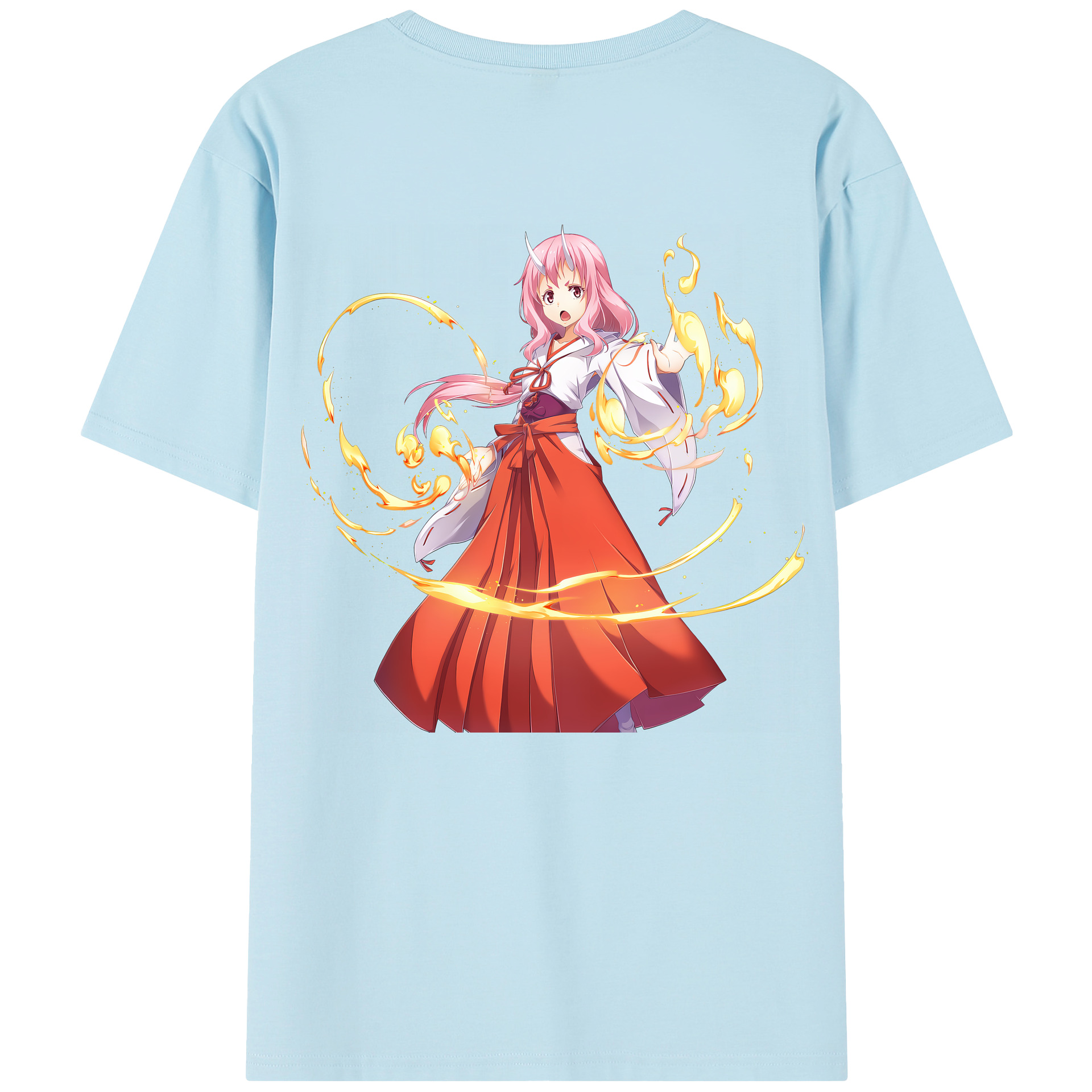 （画像用） 転スラ Regarding Reincarnated to Slime 綿100％半袖Tシャツ（背面プリント）